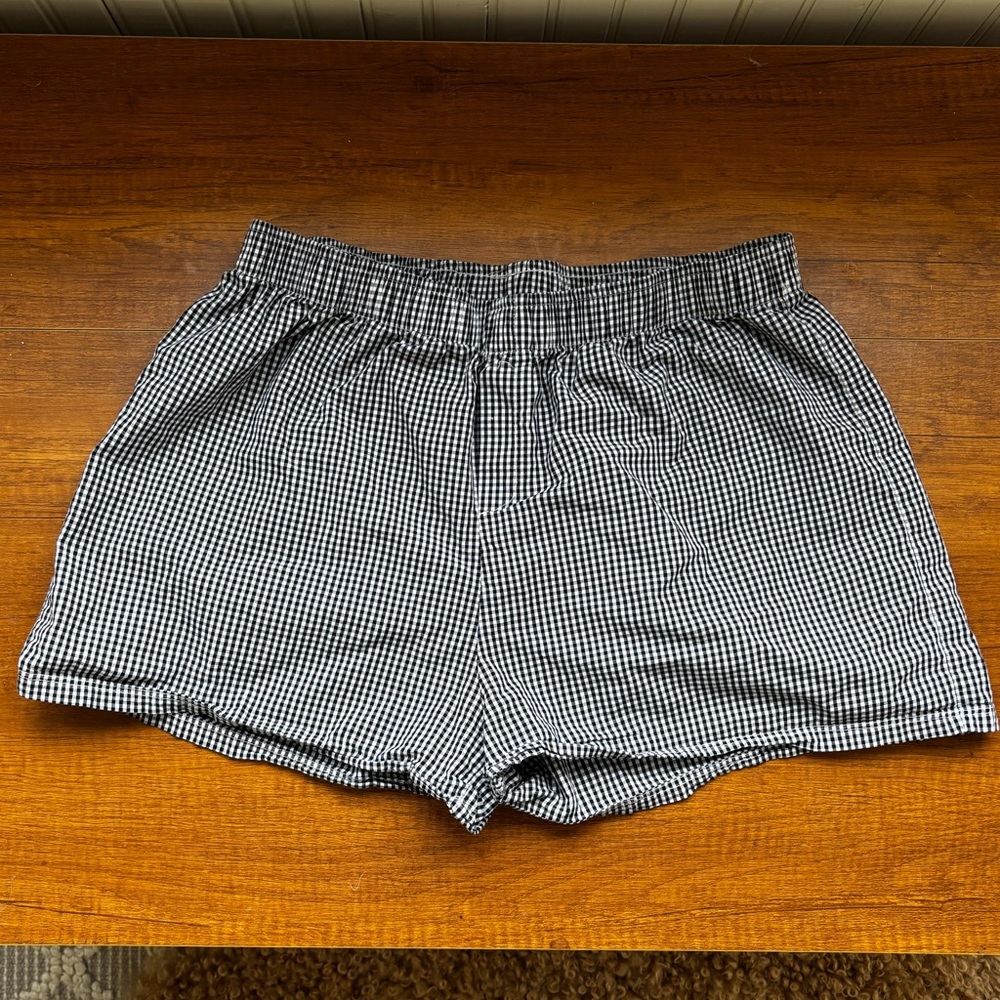 Black and White Gingham Shorts